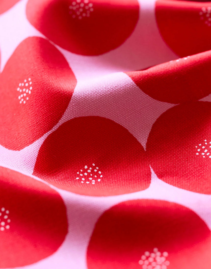 Anpan Tomotake Muddy Works Cotton Canvas Fabric, Pink & Red