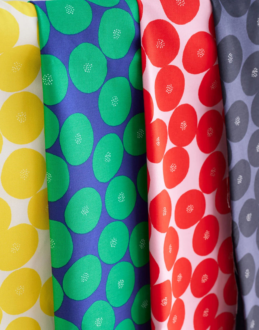 Anpan Tomotake Muddy Works Cotton Canvas Fabric, Blue & Green