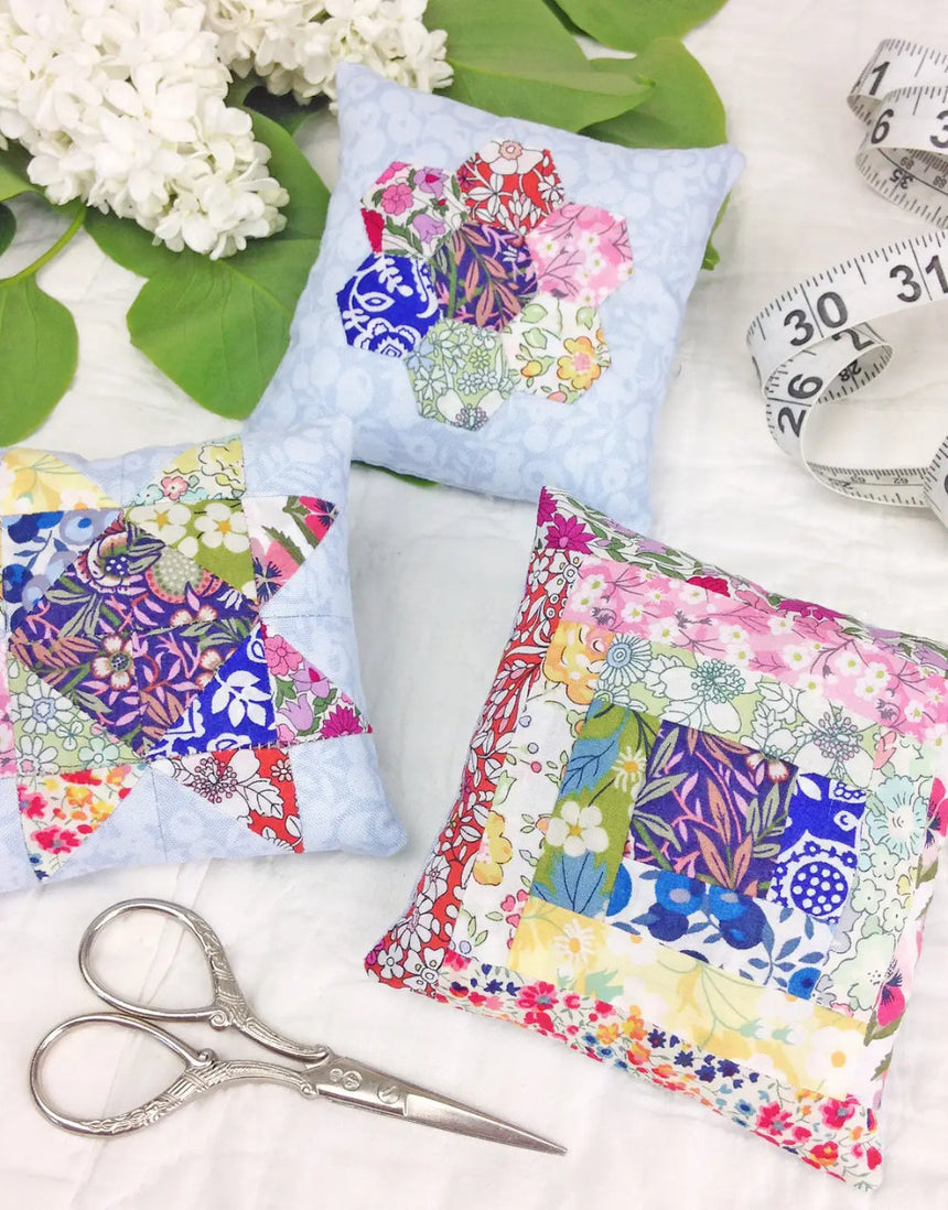 Liberty Tana Lawn® Fabric Three Patchwork Pin Cushion Kit, Alice Caroline