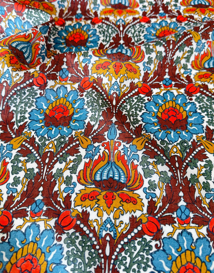 Liberty Fabrics Augusta Linen, Electric Nouveau B