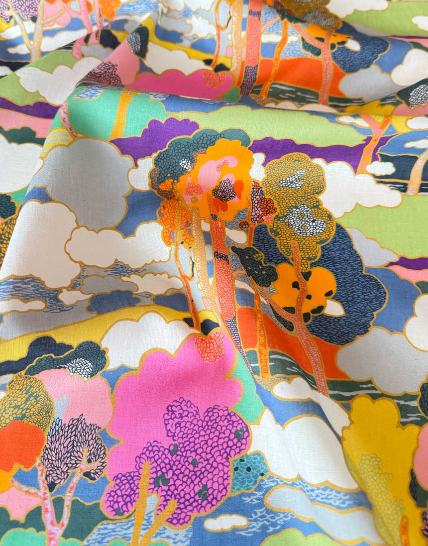 Clothkits® Simple Robe Dressmaking Kit in Liberty Prospect Road Linen