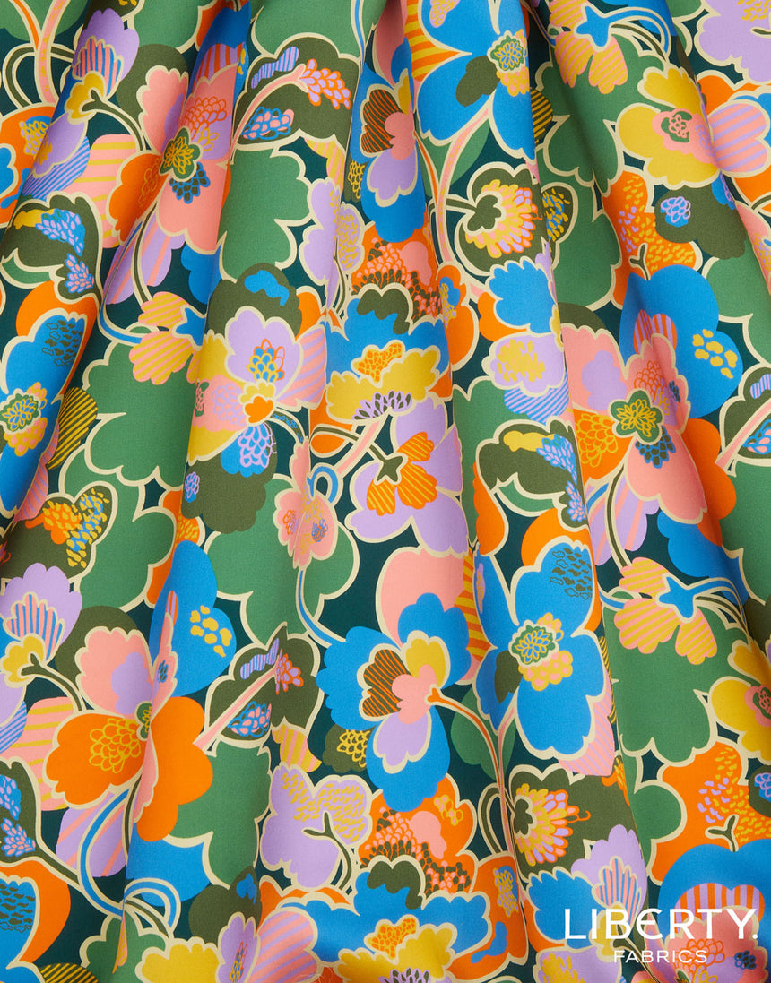 Liberty Fabrics Belgravia Silk Satin Fabric, Prospect Avenue A