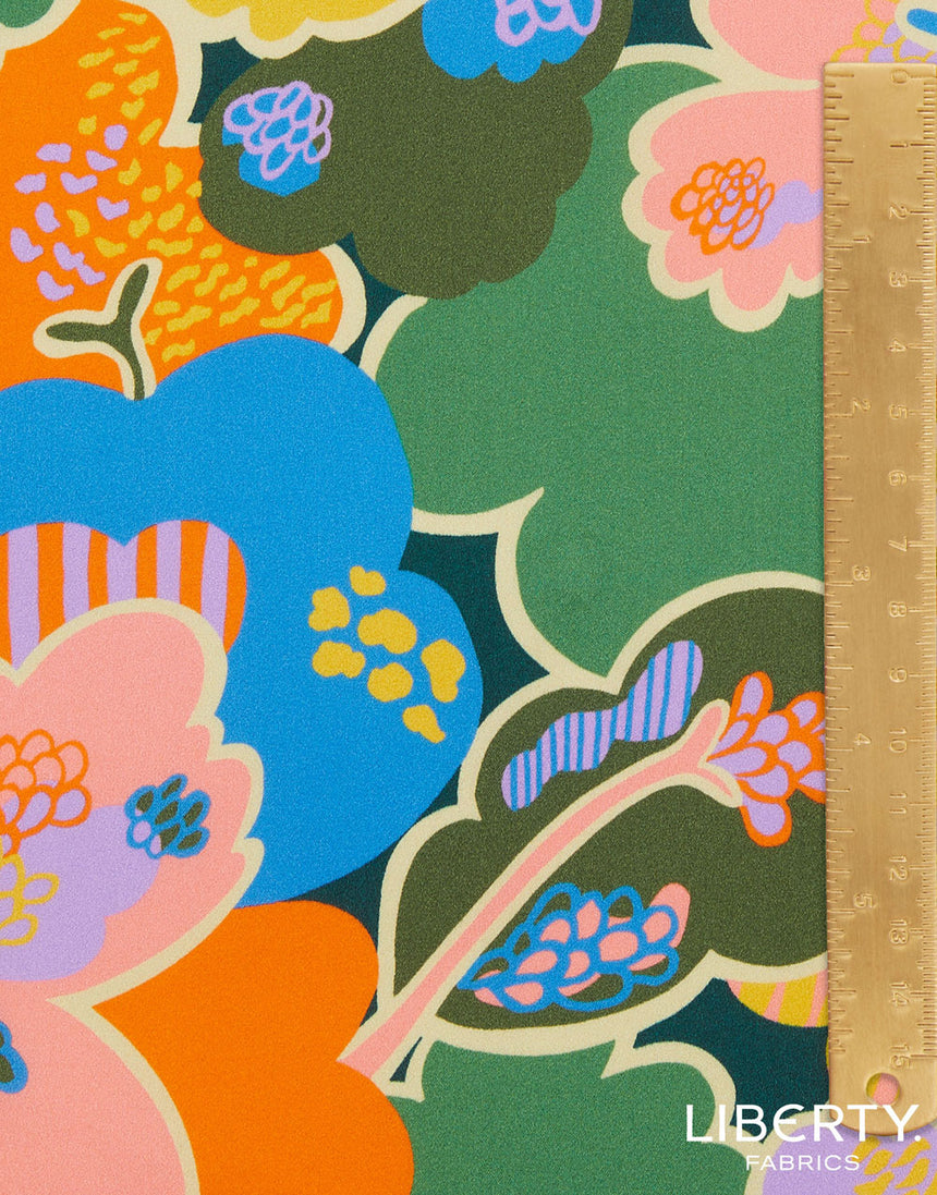 Liberty Fabrics Belgravia Silk Satin Fabric, Prospect Avenue A