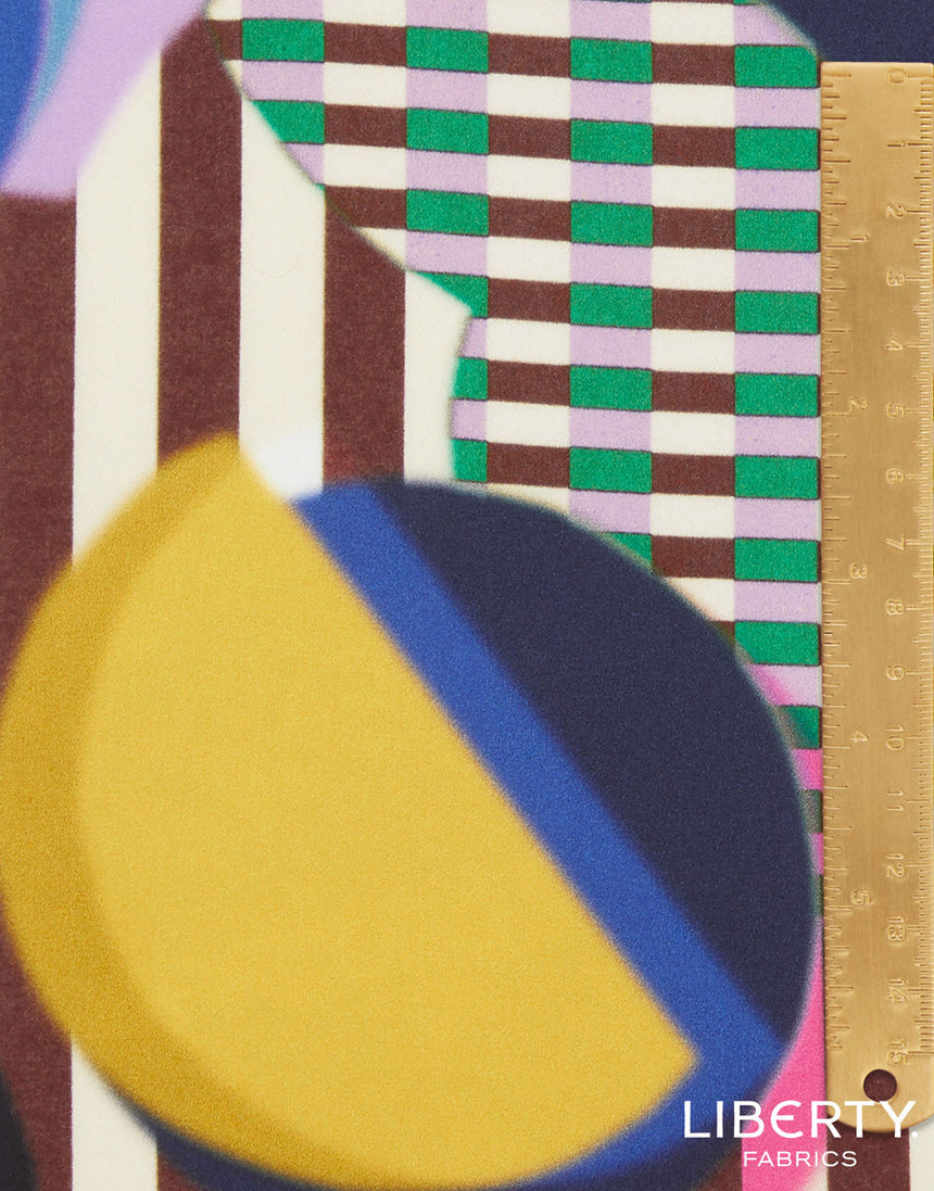 Liberty Fabrics Belgravia Silk Satin Fabric, Style Memphis A