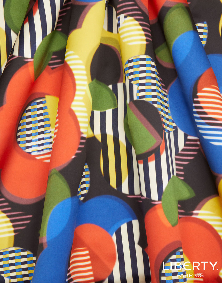 Liberty Fabrics Belgravia Silk Satin Fabric, Style Memphis C