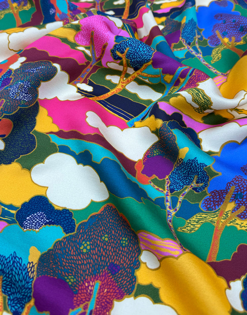 Liberty Fabrics Bickington Satin Viscose, Prospect Road A