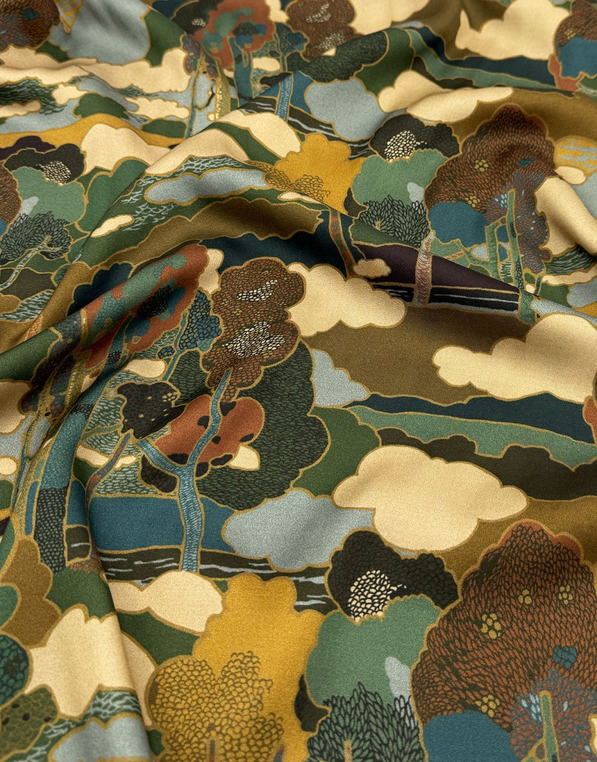 Liberty Fabrics Bickington Satin Viscose, Prospect Road B