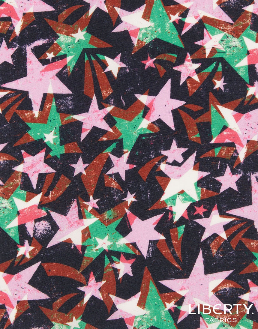 Liberty Fabrics Kensington Crepe de Chine Fabric, Tudor Star C