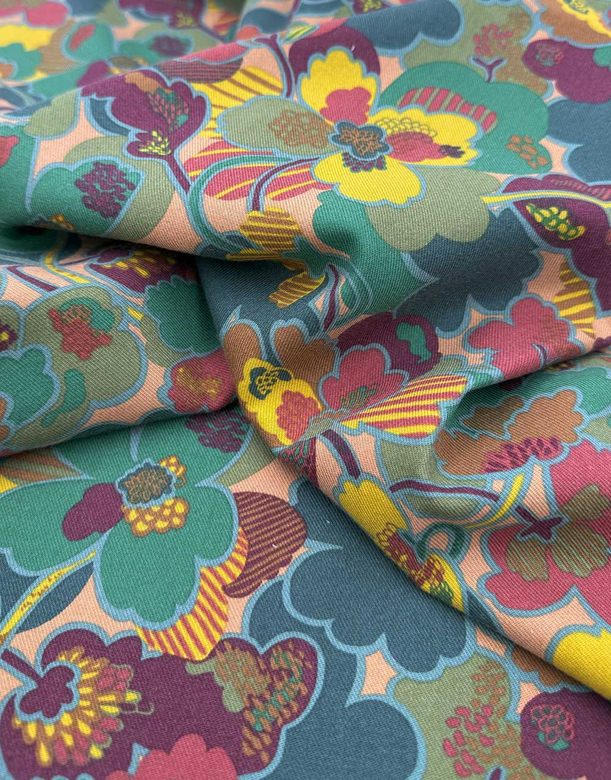 Liberty Fabrics Lantana Cotton & Wool Blend Fabric, Prospect Flower B