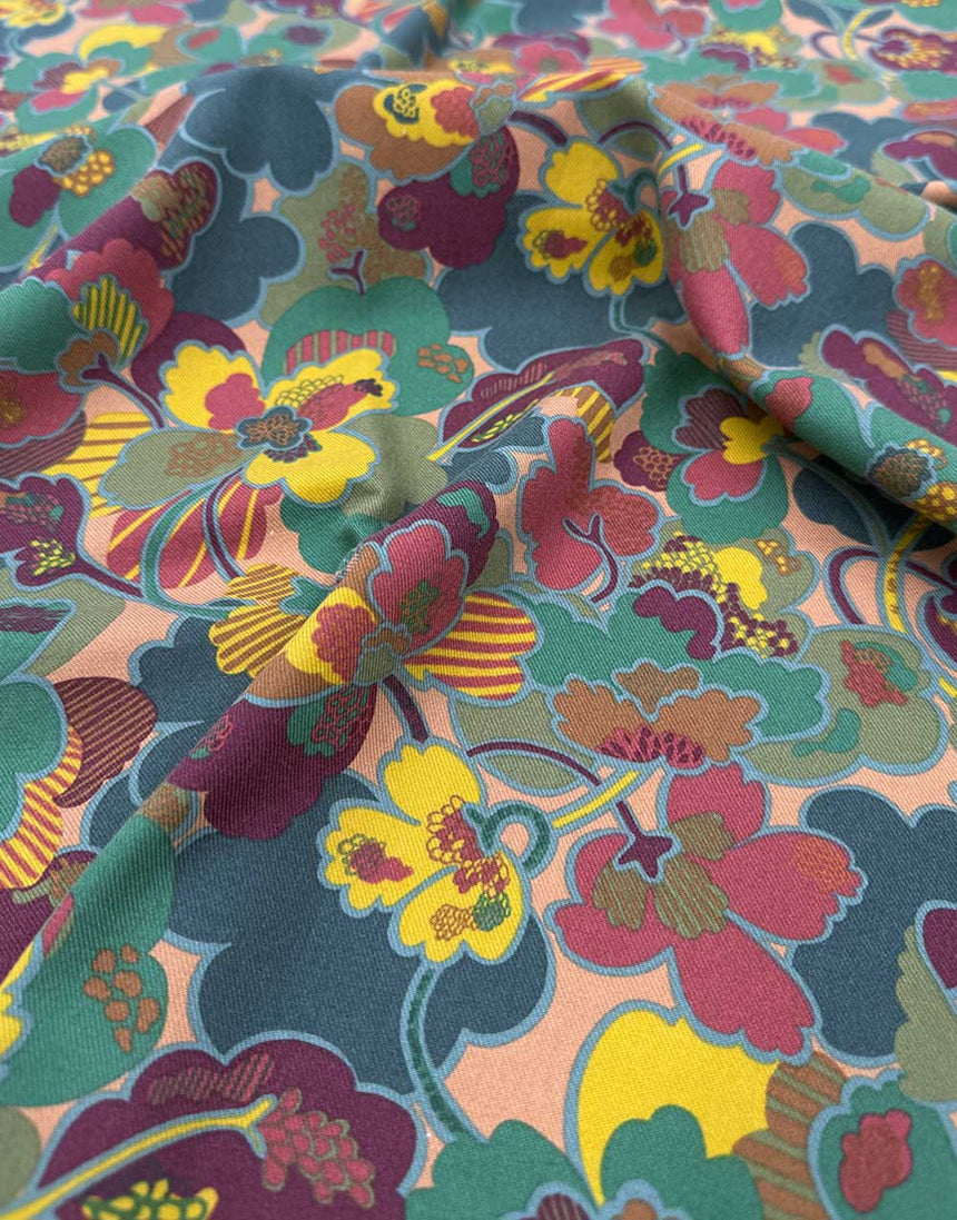 Liberty Fabrics Lantana Cotton & Wool Blend Fabric, Prospect Flower B