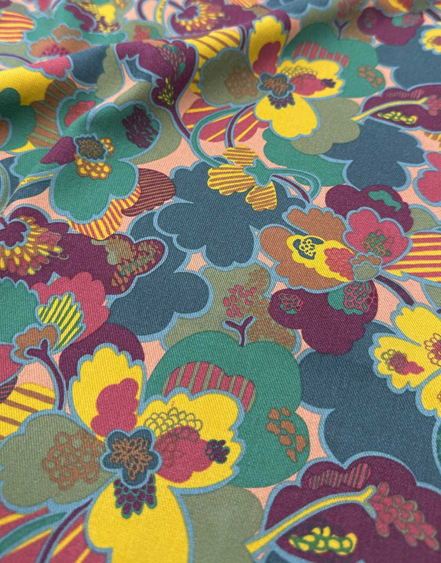 Liberty Fabrics Lantana Cotton & Wool Blend Fabric, Prospect Flower B