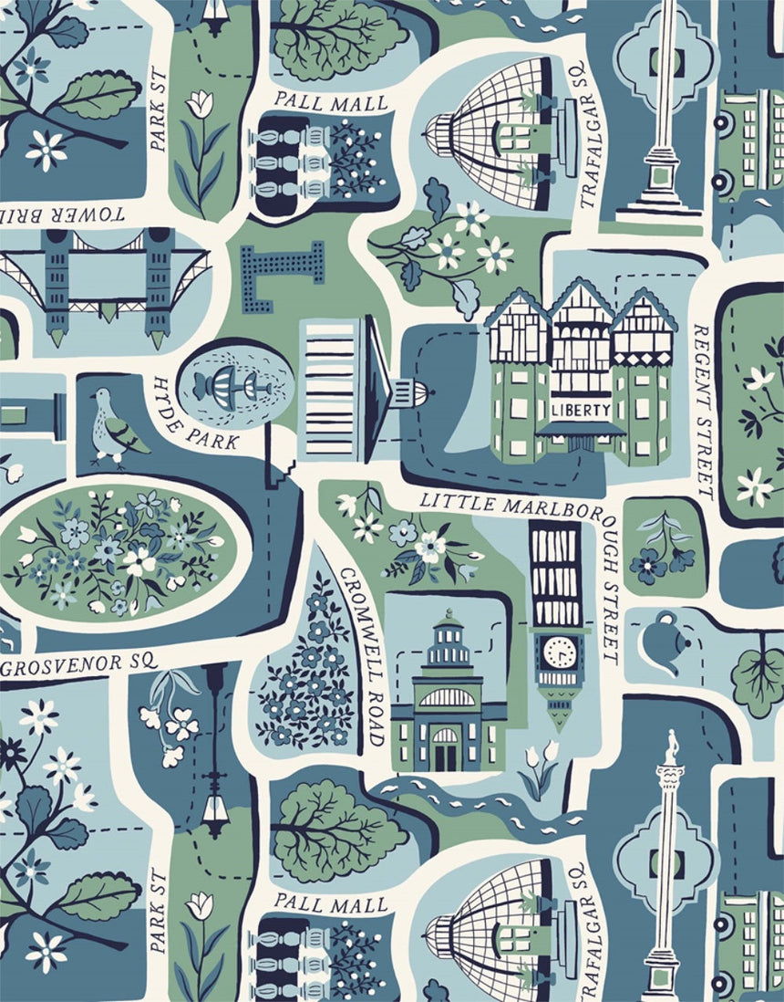 Liberty Fabrics Lasenby Quilting Cotton, Charming City A