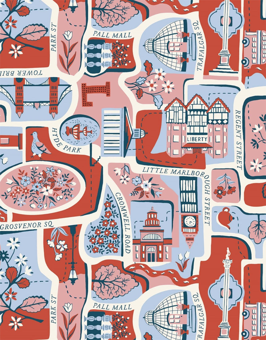 Liberty Fabrics Lasenby Quilting Cotton, Charming City B