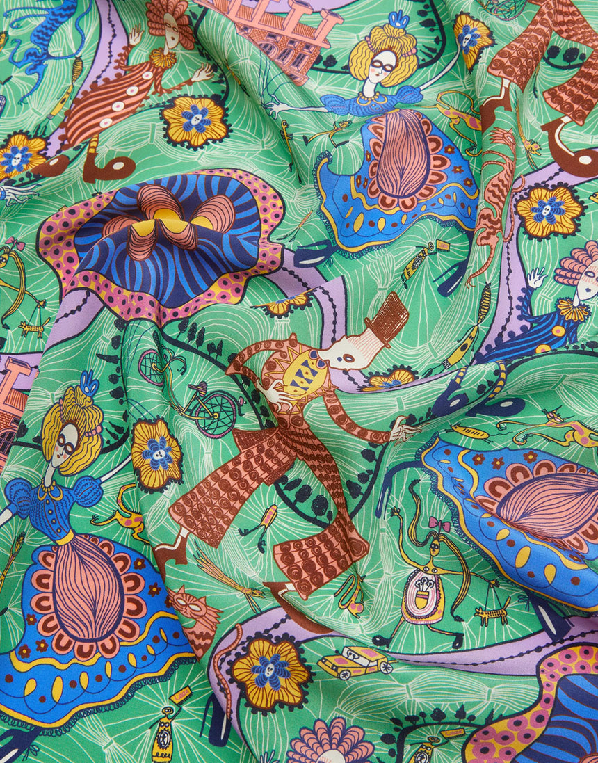 Liberty Fabrics Kensington Crepe de Chine Fabric, Shirley Smith II B