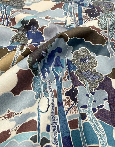 Remnant 1m - Liberty Fabrics Stretch Gabardine Cotton Fabric, Prospect Road A