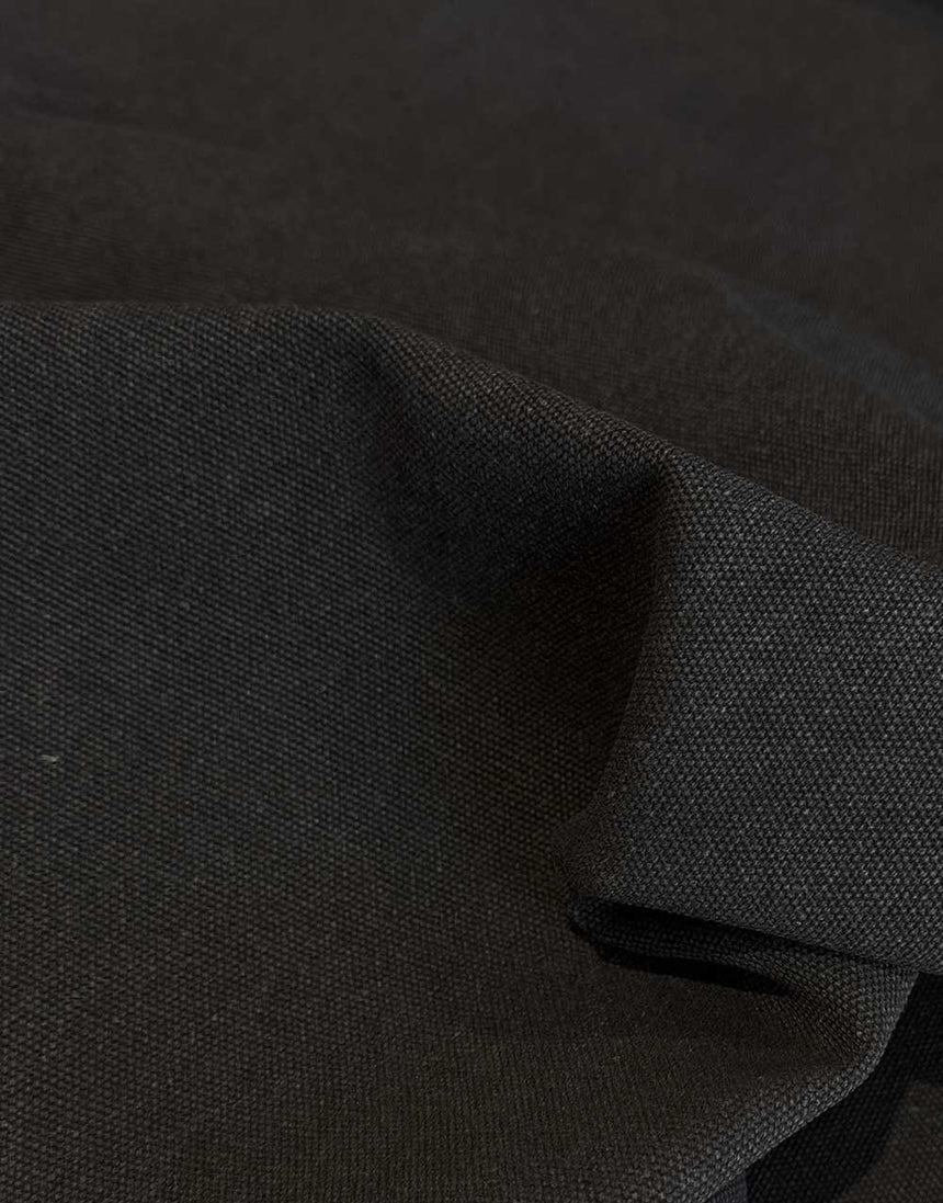 Black Coal Heavy Canvas Fabric, Light & Lush