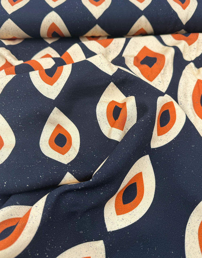 Cognac Mirage Light & Lush Viscose Fabric