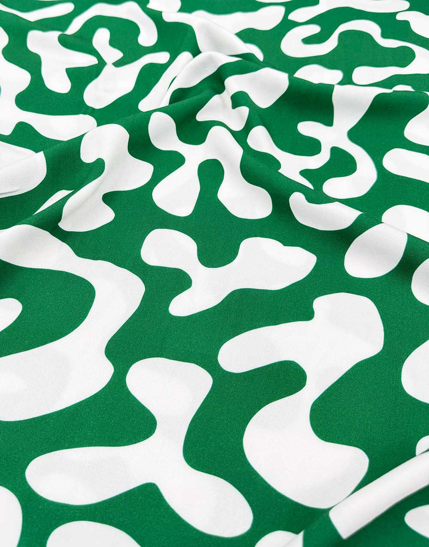 Green Flow Light & Lush Viscose Fabric