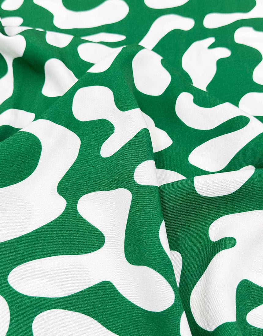 Green Flow Light & Lush Viscose Fabric