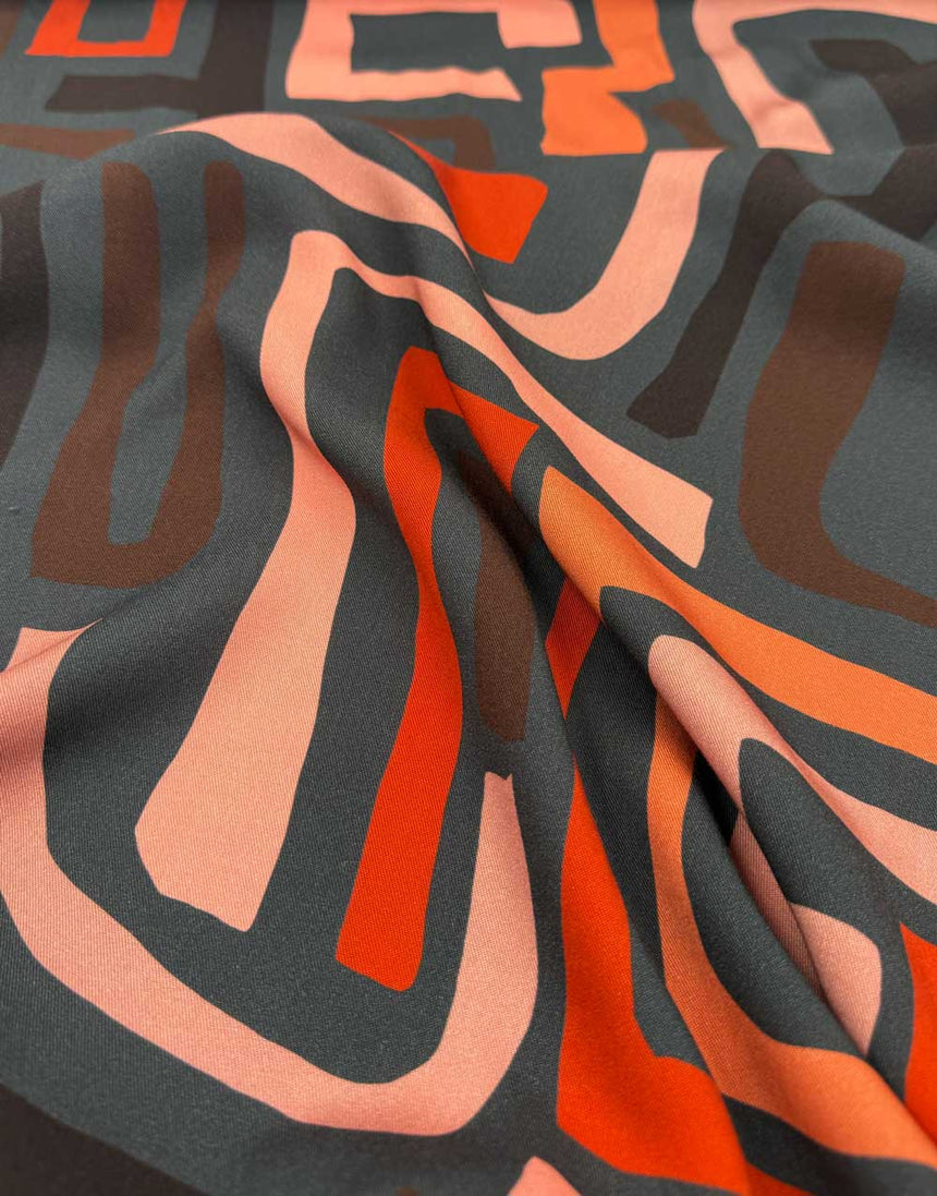 Sunset Studio Lines Light & Lush Viscose Fabric