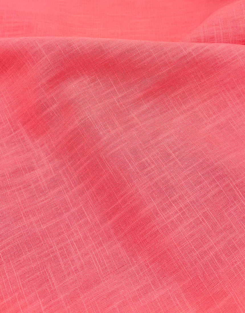Coral Washed Linen-Handle Fabric