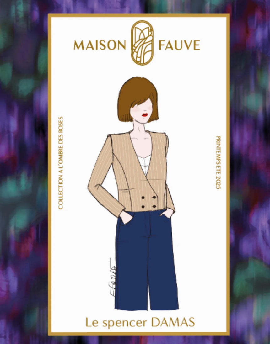 Damas Spencer Jacket Sewing Pattern, Maison Fauve