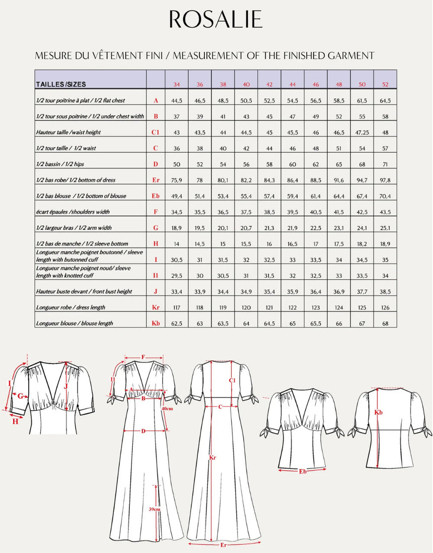 Rosalie Dress Sewing Pattern, Maison Fauve