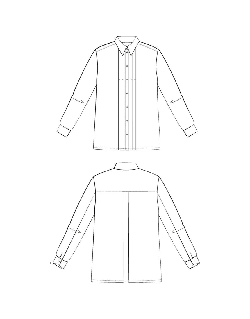 Scala Shirt Paper Sewing Pattern, Maison Fauve