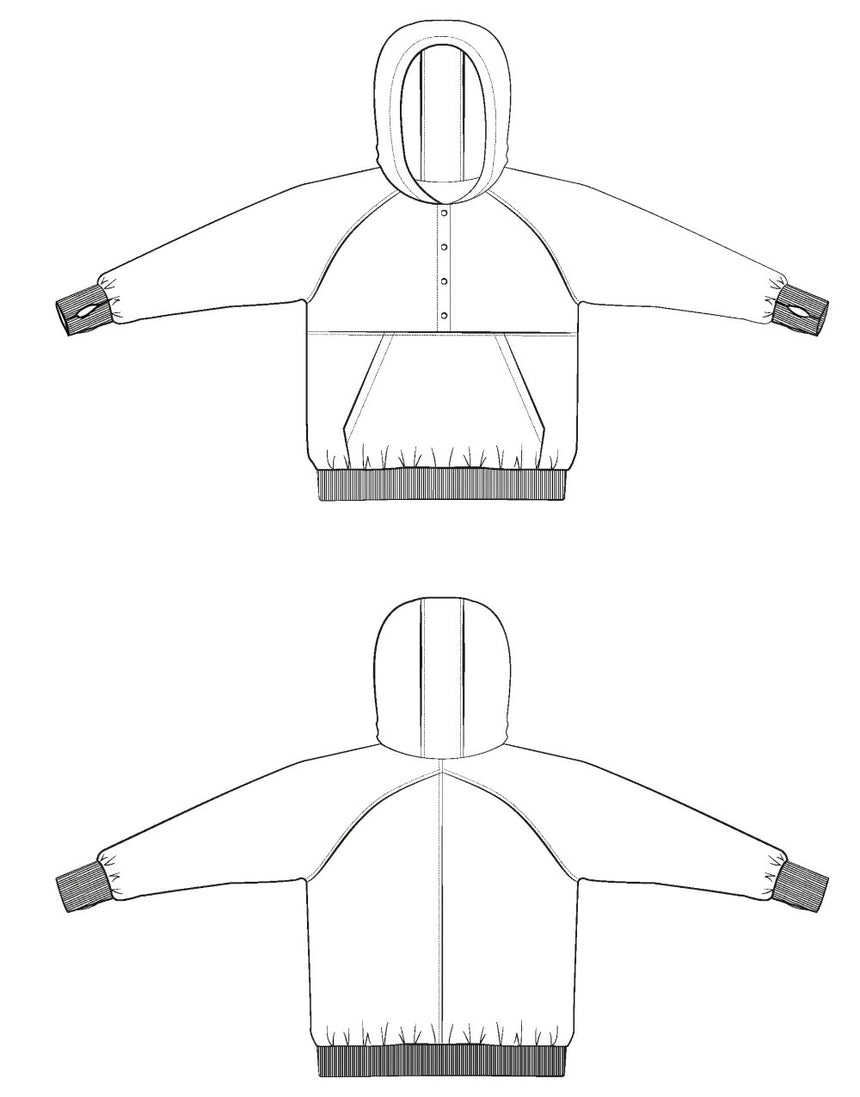 Adele Sweatshirt Paper Sewing Pattern, Maison Fauve