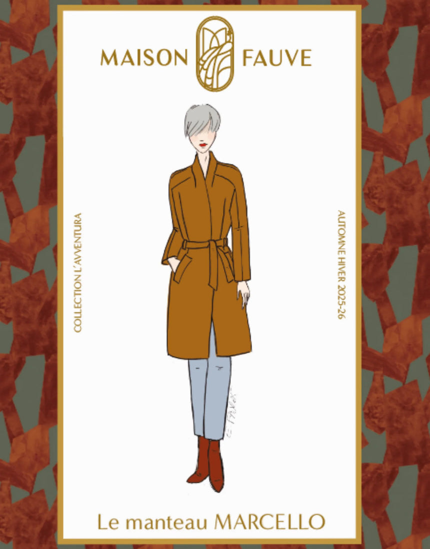Marcello Coat Paper Sewing Pattern, Maison Fauve