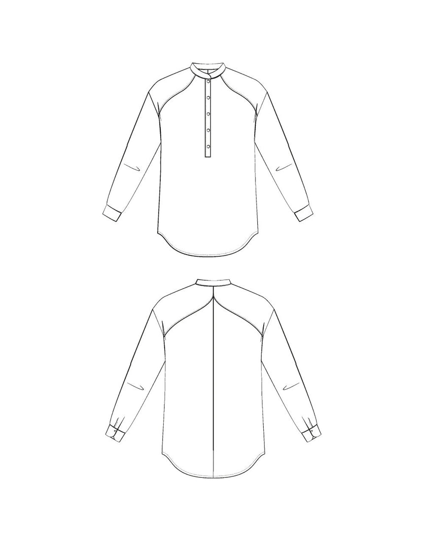Vittoria Shirt Paper Sewing Pattern, Maison Fauve