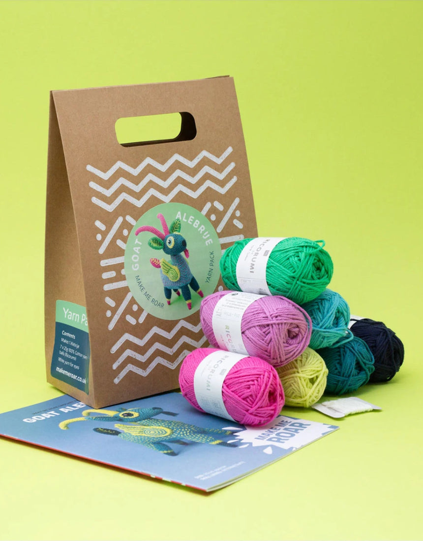 Goat Amigurumi Crochet Kit, Make Me Roar