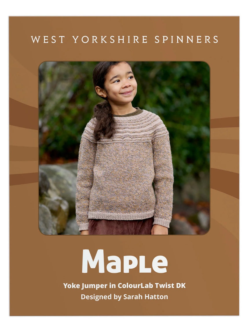 Maple Yoke Jumper Knitting Pattern for ColourLab Twist DK Yarn