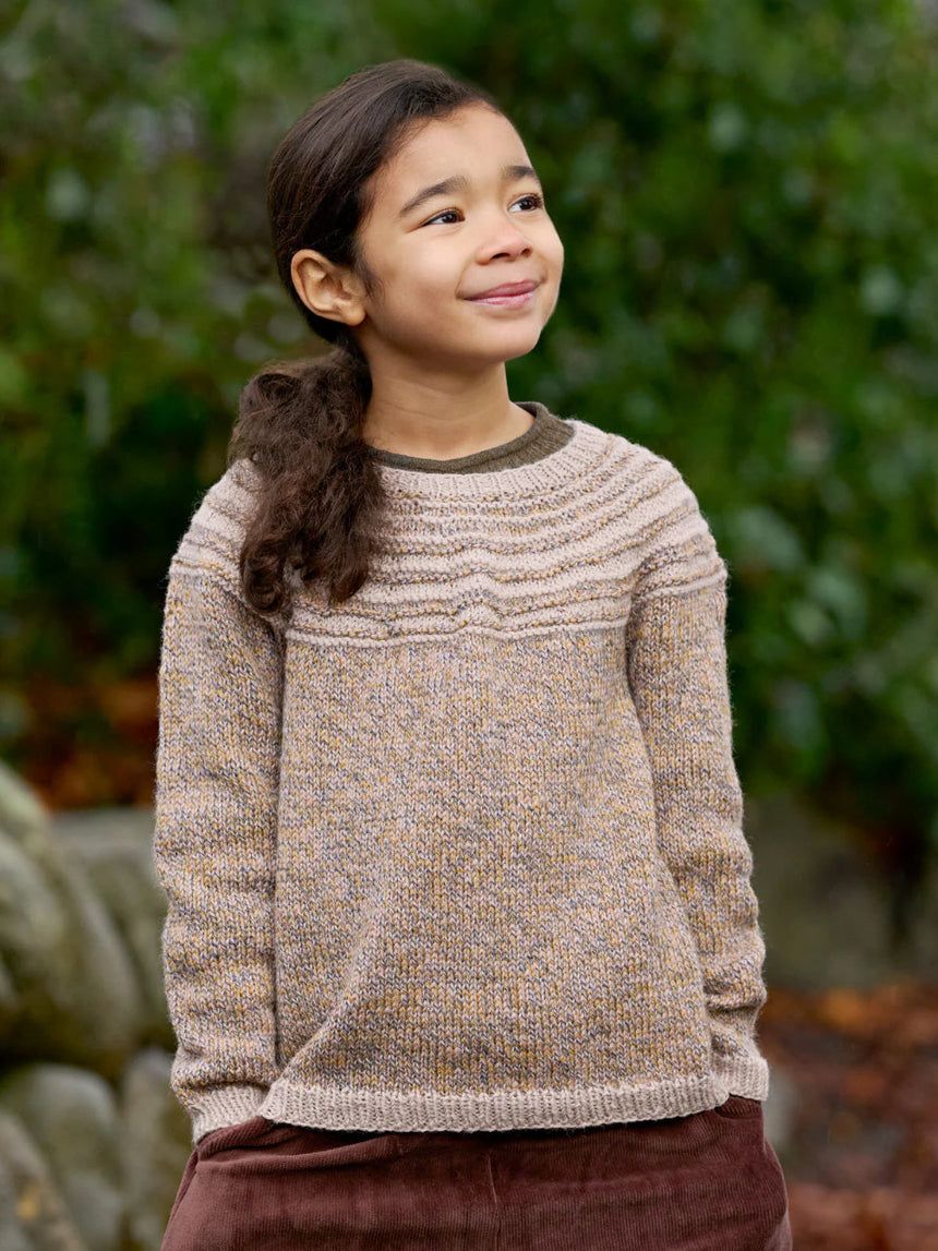 Maple Yoke Jumper Knitting Pattern for ColourLab Twist DK Yarn