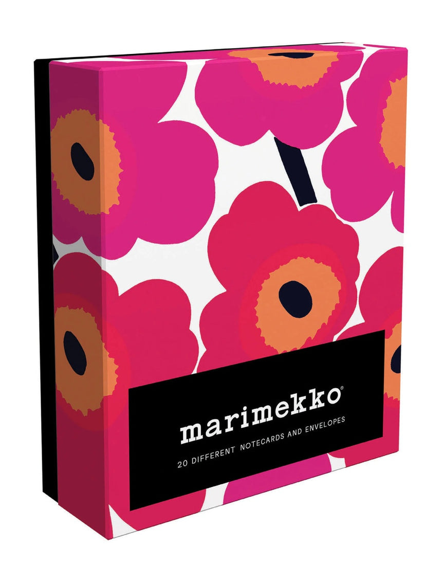 Marimekko Notes, Set of 20 Assorted Unikko Notecards with Envelopes