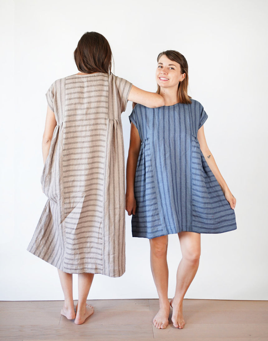 Collage Gather Dress PDF Immediate Download Sewing Pattern, Matchy Matchy Sewing Club