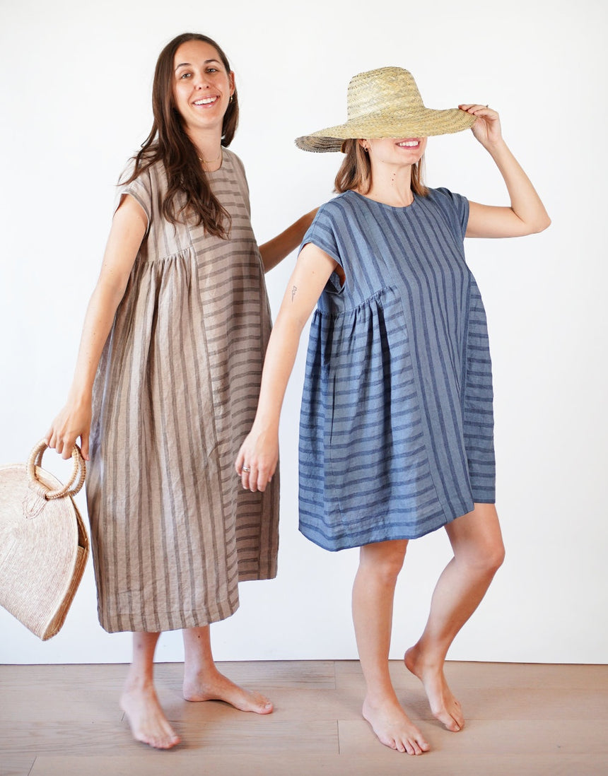 Collage Gather Dress PDF Immediate Download Sewing Pattern, Matchy Matchy Sewing Club