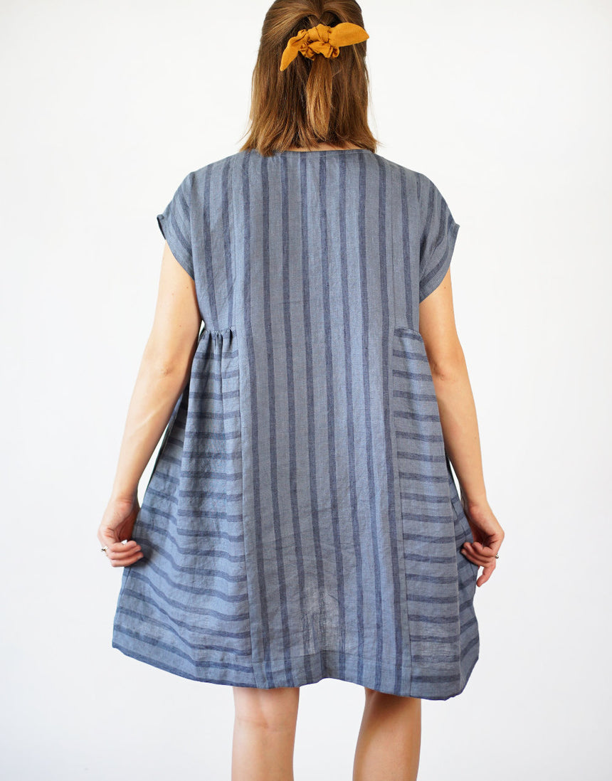 Collage Gather Dress PDF Immediate Download Sewing Pattern, Matchy Matchy Sewing Club