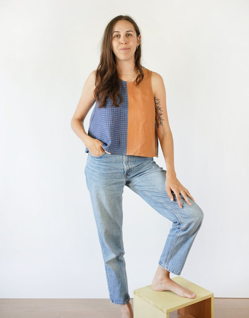 Peplum Split Tank PDF Immediate Download Sewing Pattern, Matchy Matchy Sewing Club