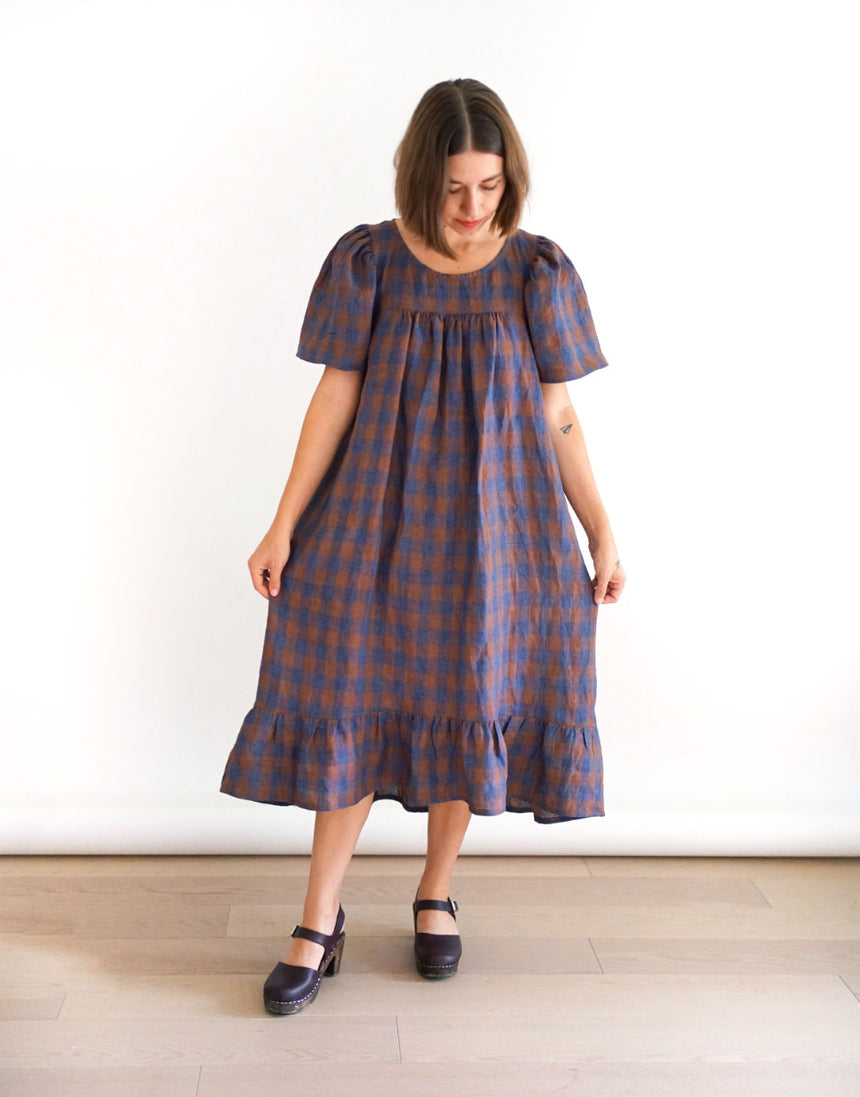 Champagne Field Dress PDF Immediate Download Sewing Pattern, Matchy Matchy Sewing Club