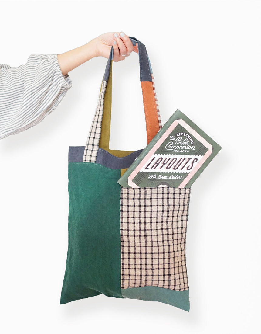 Stash Pocket Tote PDF Immediate Download Sewing Pattern, Matchy Matchy Sewing Club