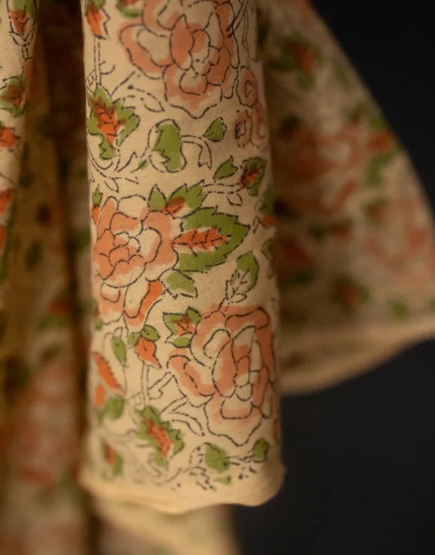 Fairytale Indian Block Printed Cotton Fabric