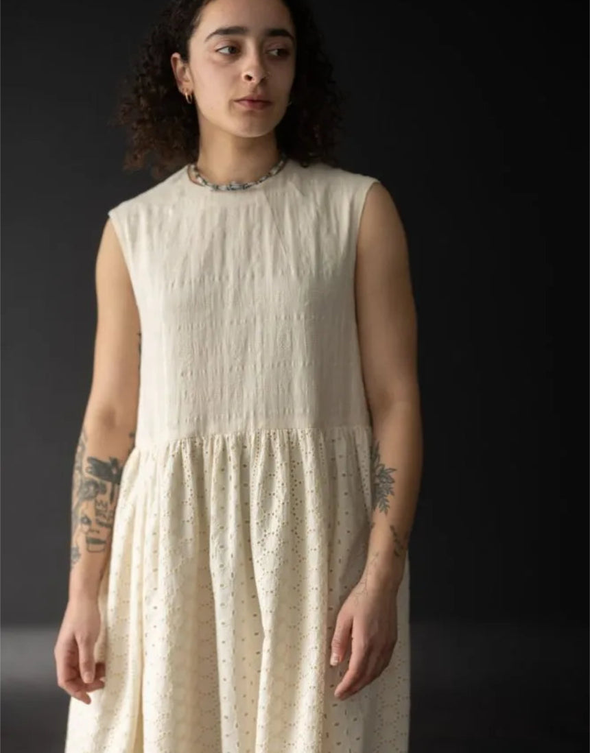 Eyelet Natural Indian Cotton Broderie Anglaise Fabric