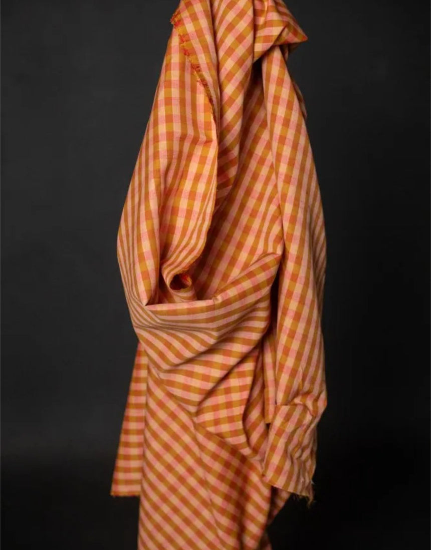 Rhubarb and Custard Cotton Linen Blend Fabric