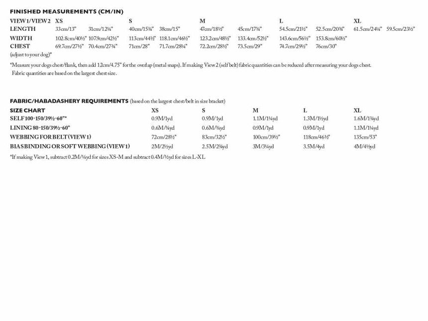 The Barka Dog Coat, Merchant & Mills Sewing Pattern