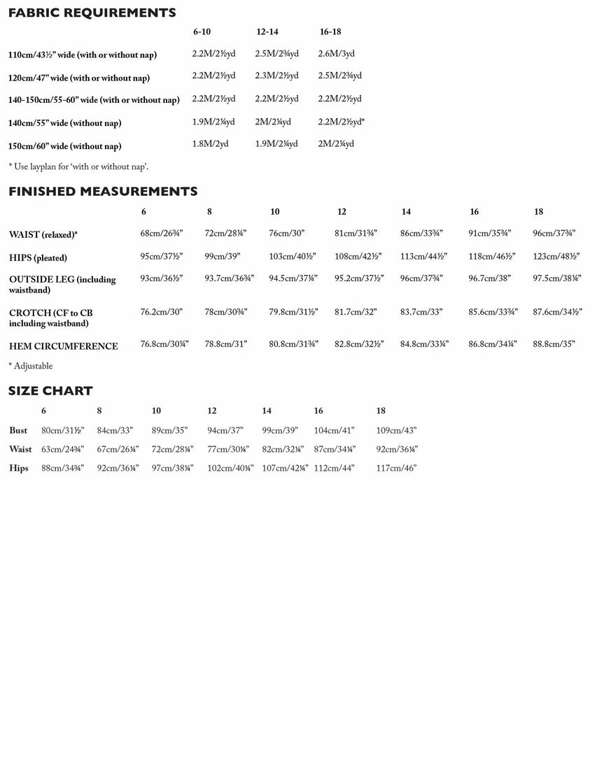 Needlecord Juno Culottes Dressmaking Kit, Merchant & Mills