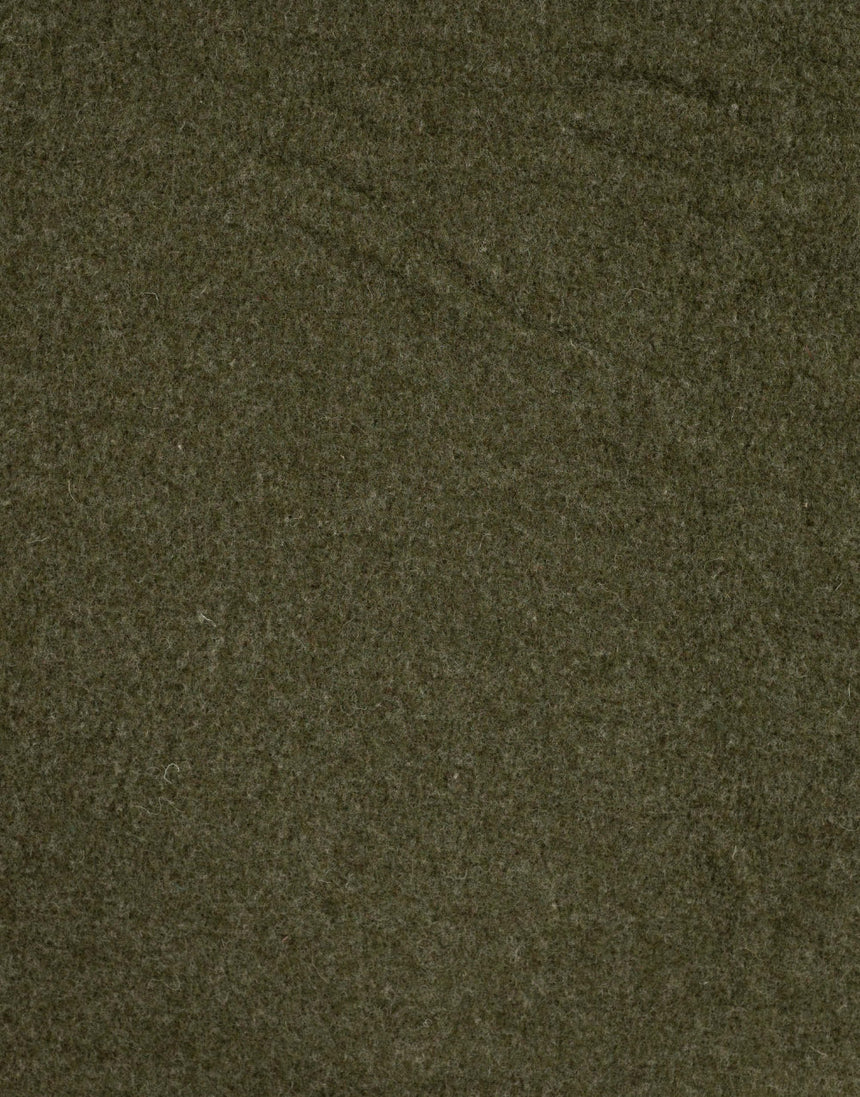 Khaki Melange 100% Merino Wool Fleece Fabric