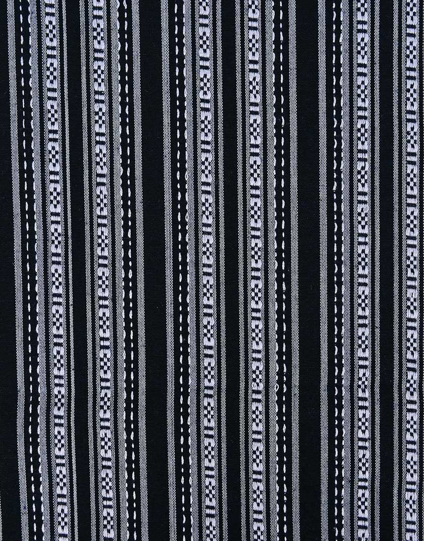 Black & White Mexican Stripe Fabric