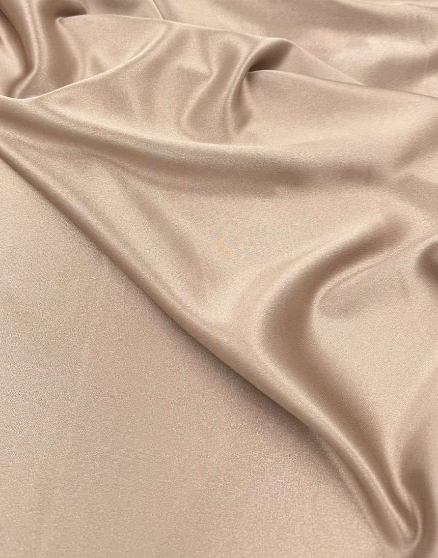 Italian Micro Silk Satin Fabric,  Nude Beige