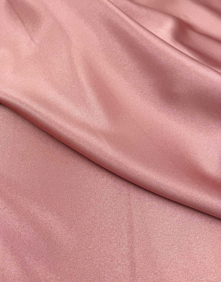 Italian Micro Silk Satin Fabric, Old Rose